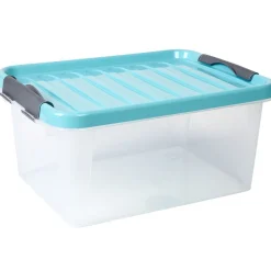 Entretien Du Linge|Gifi Boîte de rangement avec clips 14 L