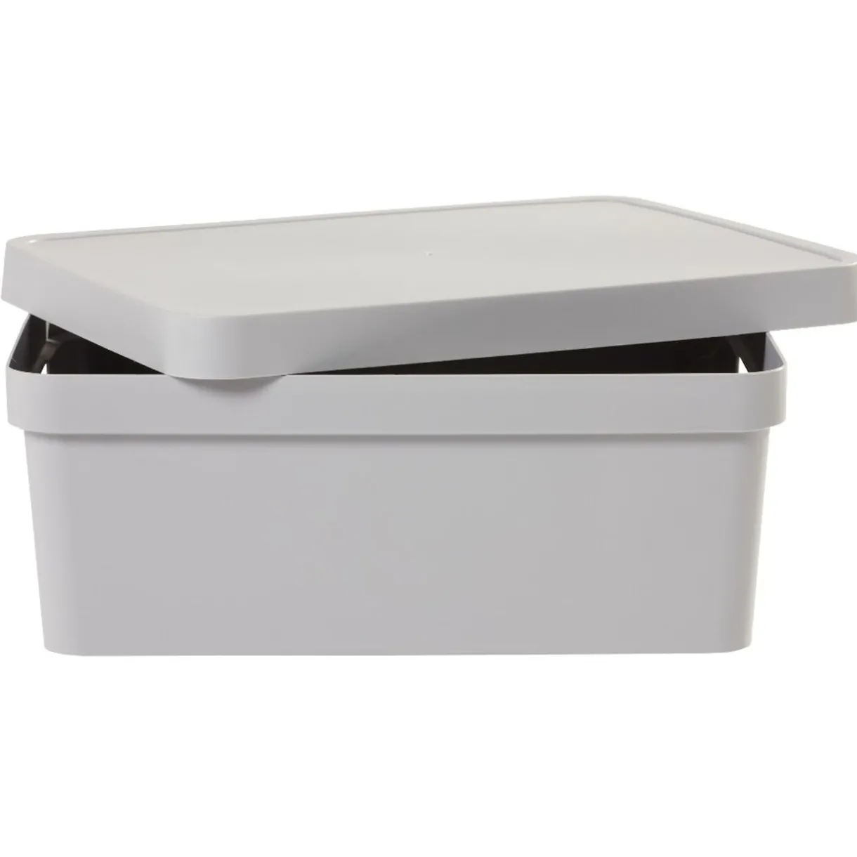 Rangement|Gifi Boîte de rangement avec couvercle grise 11 L