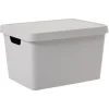Rangement|Gifi Boîte de rangement avec couvercle grise 17 L