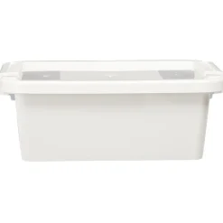 Gifi Boîte de rangement avec couvercle blanc transparent 4L