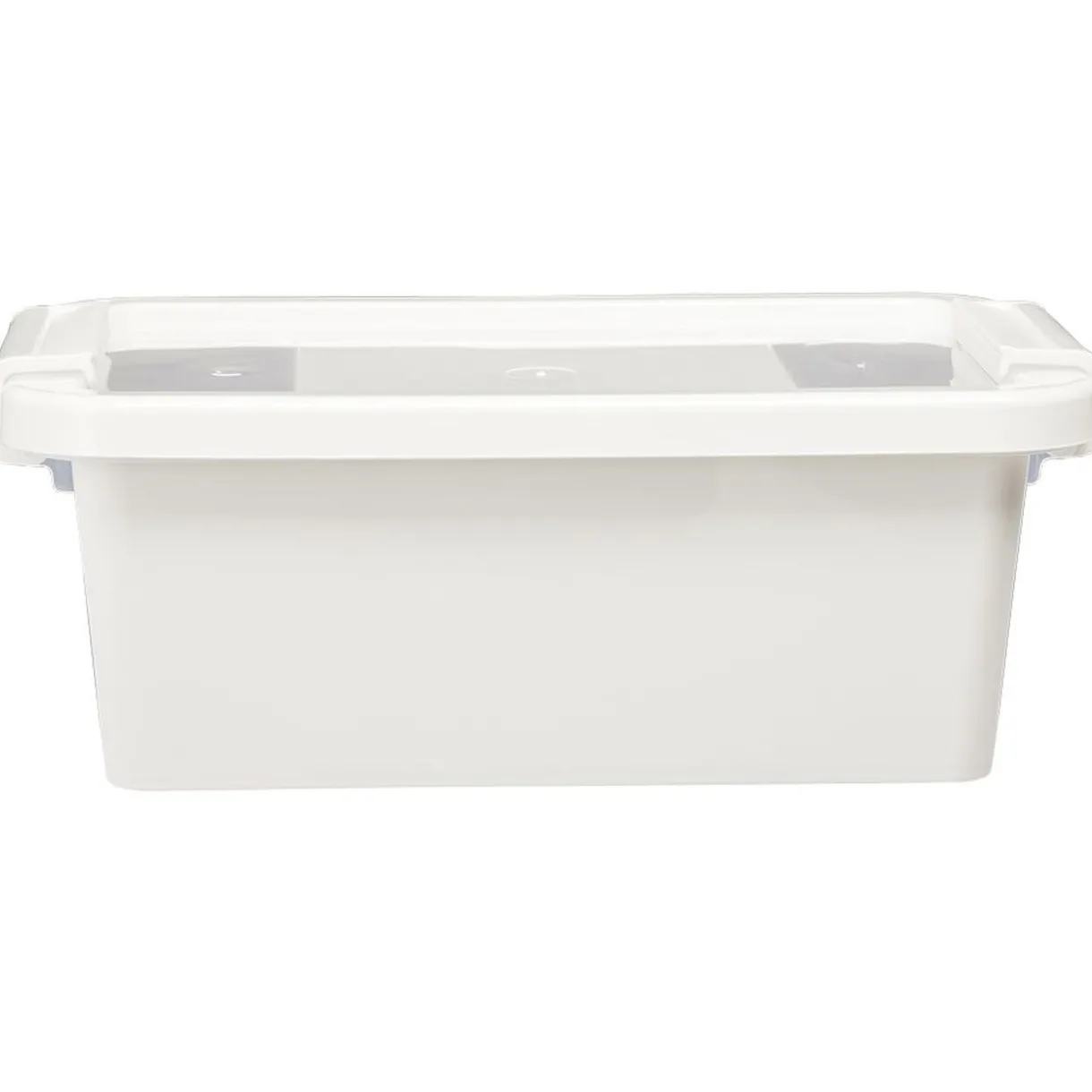 Gifi Boîte de rangement avec couvercle blanc transparent 4L