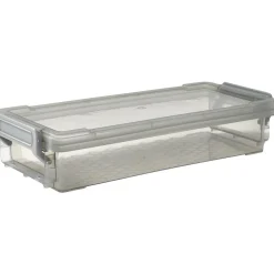 Rangement|Gifi Boîte de rangement avec fermeture à clip gris 4 L