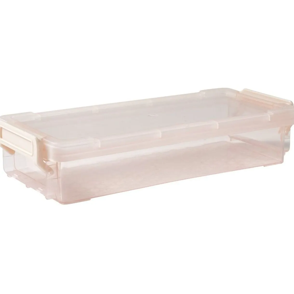 Rangement|Gifi Boîte de rangement avec fermeture à clip rose 4 L