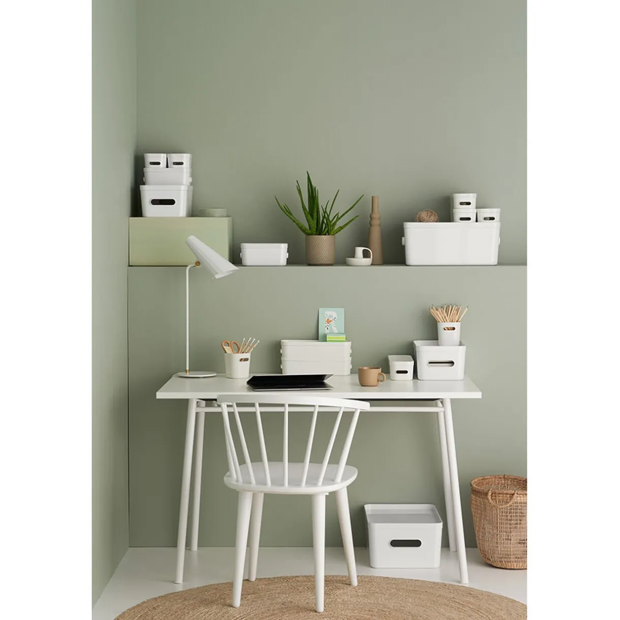 Clearance Gifi Boîte de rangement avec poignée blanc