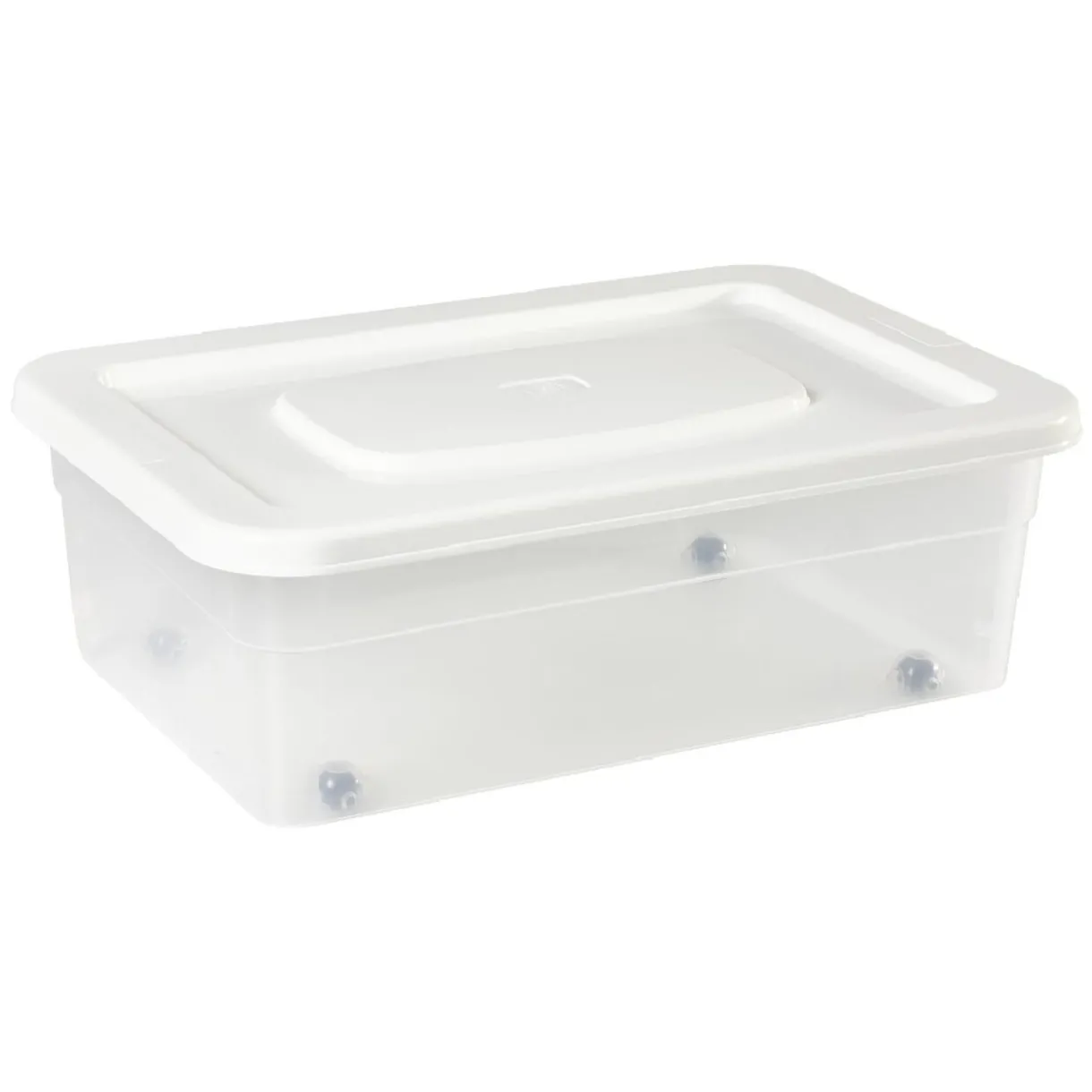 Rangement|Gifi Boîte de rangement avec roulettes et couvercle 25 L