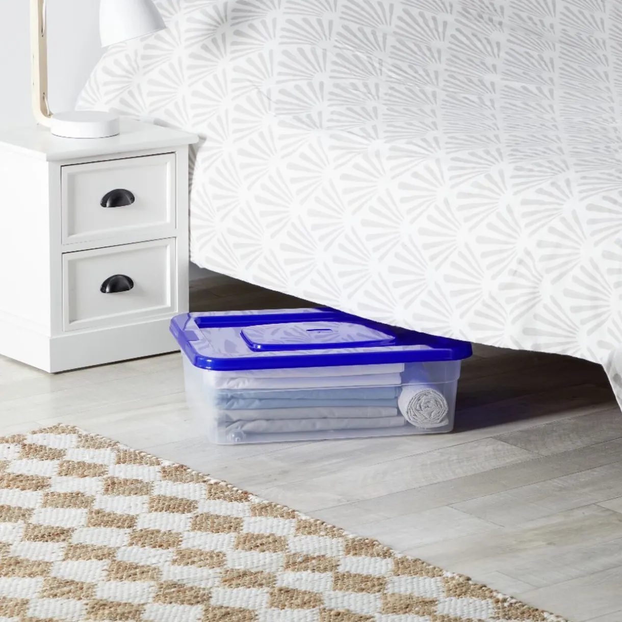 Rangement|Gifi Boîte de rangement avec roulettes et couvercle 25 L