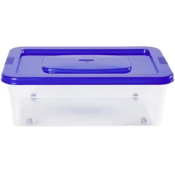 Rangement|Gifi Boîte de rangement avec roulettes et couvercle 25 L