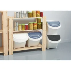 Rangement|Gifi Boîte de rangement blanche avec couvercle 20 L