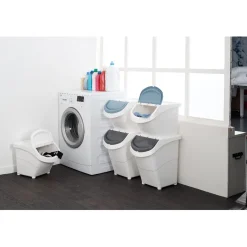 Rangement|Gifi Boîte de rangement blanche avec couvercle 40 L
