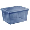 Rangement|Gifi Boîte de rangement bleu avec couvercle 30L