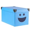 Rangement|Gifi Boîte de rangement bleue design Smiley