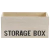 Entretien Du Linge|Gifi Boîte de rangement bois inscription Storage Box H11cm