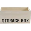 Entretien Du Linge|Gifi Boîte de rangement bois inscription Storage Box H13cm