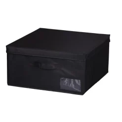 Entretien Du Linge|Gifi Boîte de rangement carrée noire