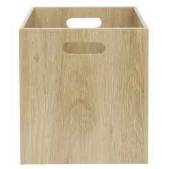 Entretien Du Linge|Gifi Boîte de rangement casier cube en bois 31x29xH31cm