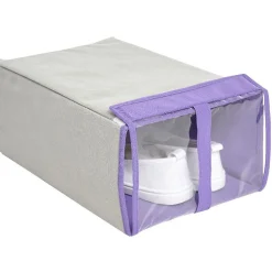 Rangement|Gifi Boîte de rangement chaussures en carton gris violet