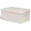 Rangement|Gifi Boîte de rangement coton gris ou beige 40,5xH18x26,5cm