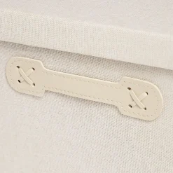 Rangement|Gifi Boîte de rangement coton gris ou beige 36xH17x22cm