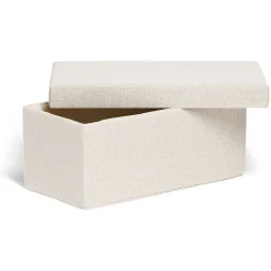 Rangement|Gifi Boîte de rangement coton gris ou beige 24,5xH10x13cm