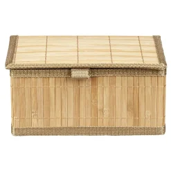 Rangement|Gifi Boîte de rangement déco lattes en bambou L24 x L18 cm