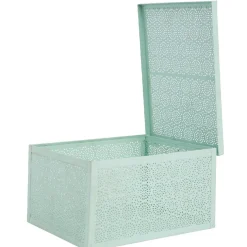 Rangement|Gifi Boîte de rangement déco verte d eau