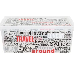 Entretien Du Linge|Gifi Boîte de rangement design noms de villes 10 L