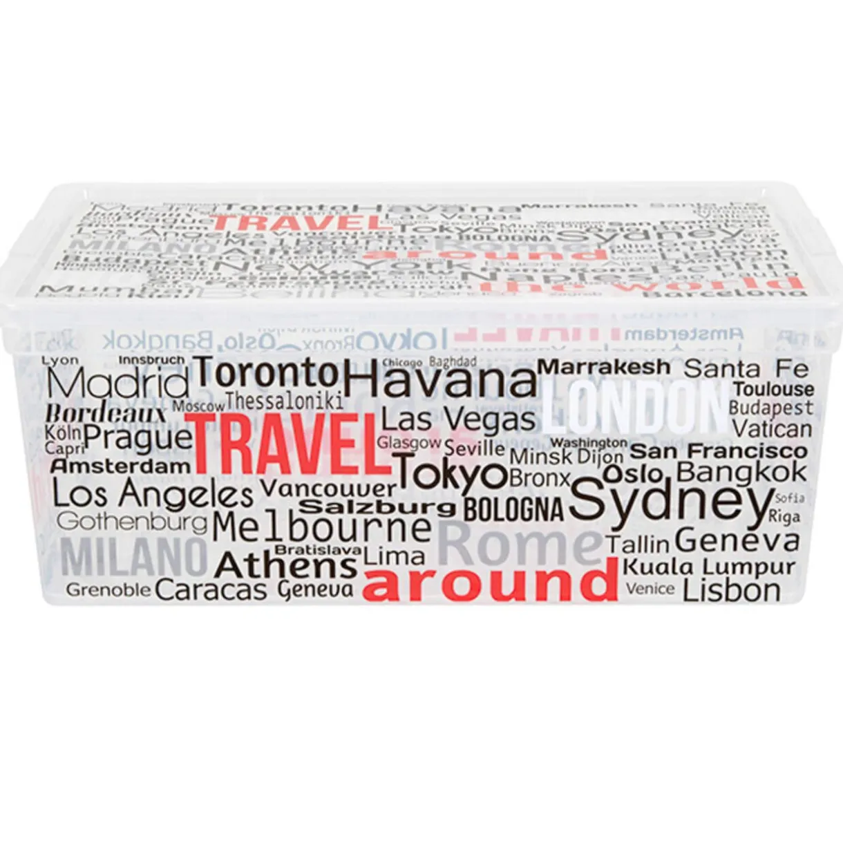 Entretien Du Linge|Gifi Boîte de rangement design noms de villes 10 L