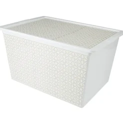 Rangement|Gifi Boîte de rangement Dolce Vita carreau de ciment taupe 50L