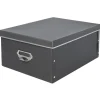 Rangement|Gifi Boîte de rangement en carton gris anthracite petit modèle