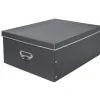 Rangement|Gifi Boîte de rangement en carton gris anthracite grand modèle