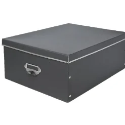Rangement|Gifi Boîte de rangement en carton gris anthracite grand modèle