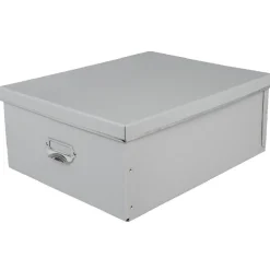 Rangement|Gifi Boîte de rangement en carton gris clair grand modèle