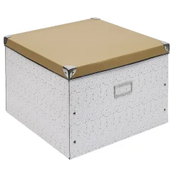 Rangement|Gifi Boîte de rangement en carton design bicolore motif terrazzo