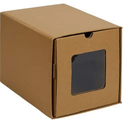 Rangement|Gifi Boîte de rangement en carton avec fenêtre transparente 23xH24x34cm