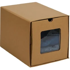 Rangement|Gifi Boîte de rangement en carton avec fenêtre transparente 23xH24x34cm