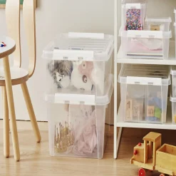 Rangement|Gifi Boîte de rangement en plastique transparent 32L