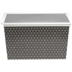 Entretien Du Linge|Gifi Boîte de rangement en plastique motif graphique noir blanc 50L