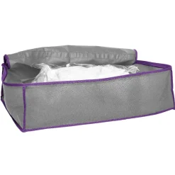 Rangement|Gifi Boîte de rangement et housse sous vide gris violet