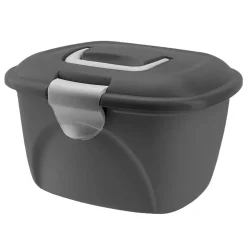 Entretien Du Linge|Gifi Boîte de rangement grise avec compartiment