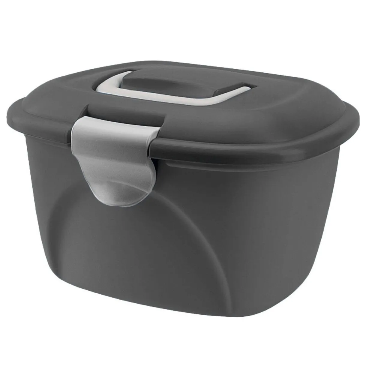 Entretien Du Linge|Gifi Boîte de rangement grise avec compartiment