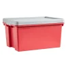 Rangement|Gifi Boîte de rangement incassable Bambox 16 L rouge gris