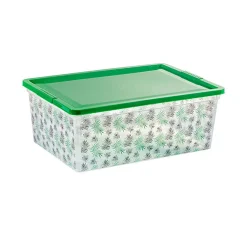 Rangement|Gifi Boîte de rangement motif feuilles de palmier 27 L