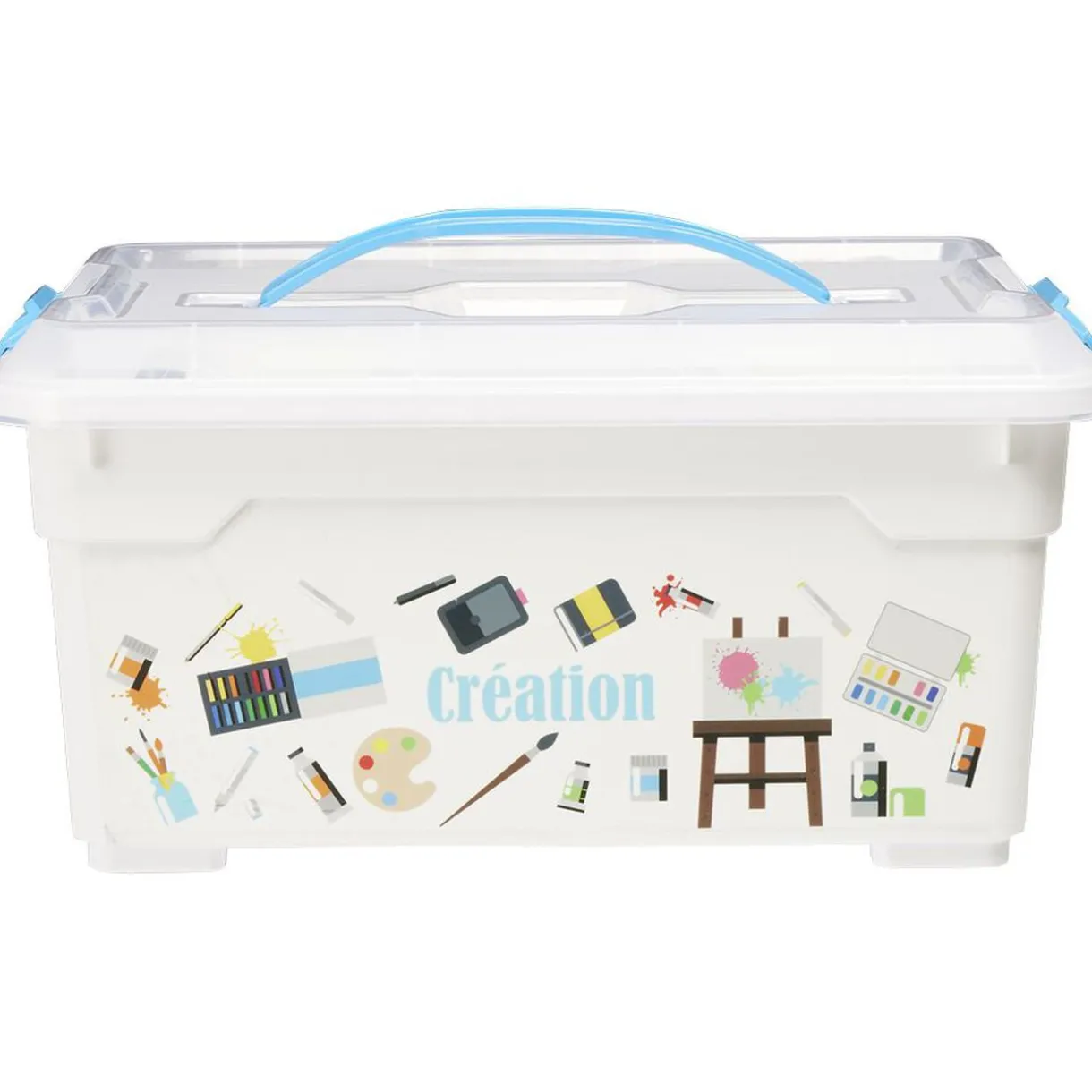 Hot Gifi Boîte de rangement motif loisirs créatifs 12L