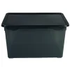 Entretien Du Linge|Gifi Boîte de rangement noire 46 L