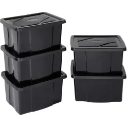 Rangement|Gifi Boîte de rangement noire 30 L x 5