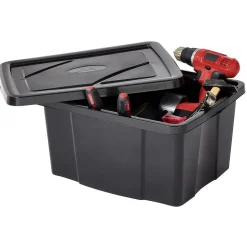 Rangement|Gifi Boîte de rangement noire 30 L x 5