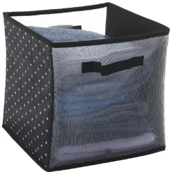 Rangement|Gifi Boîte de rangement noire et blanche motif étoiles