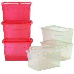 Rangement|Gifi Boîte de rangement paprika 60 L x3