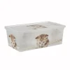Entretien Du Linge|Gifi Boîte de rangement plastique 6 L design chat ou chiots