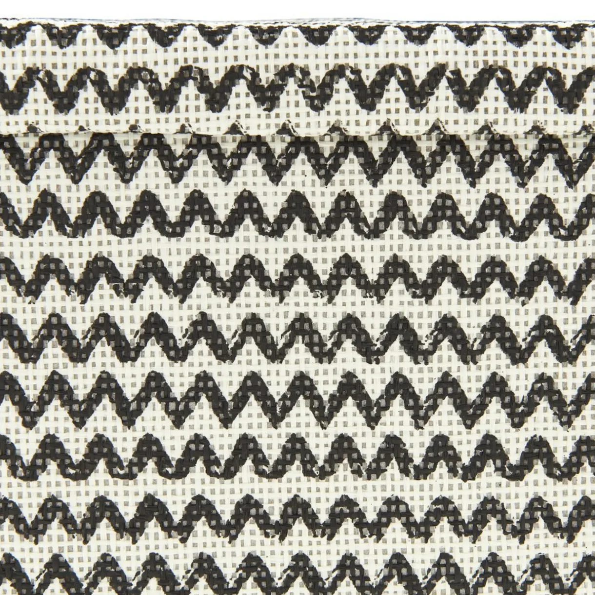 Entretien Du Linge|Gifi Boîte de rangement rectangulaire décor zig zag noir blanc